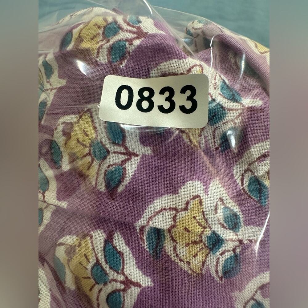Sur La Vague Iris Caftan‎ Dress Women 3 M/L Purple Indian Gauze Tiered Maxi EUC - Picture 9 of 9